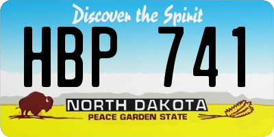 ND license plate HBP741