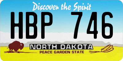 ND license plate HBP746