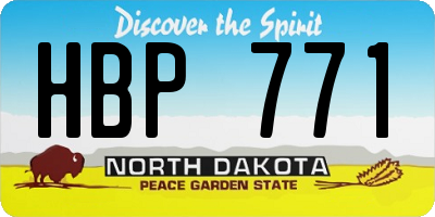 ND license plate HBP771