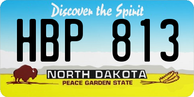 ND license plate HBP813