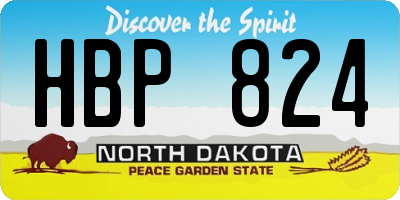 ND license plate HBP824