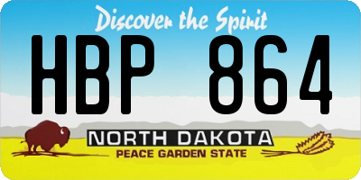 ND license plate HBP864