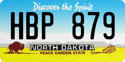 ND license plate HBP879