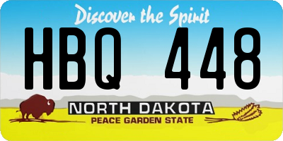 ND license plate HBQ448