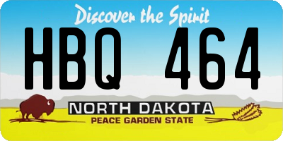 ND license plate HBQ464