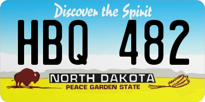 ND license plate HBQ482