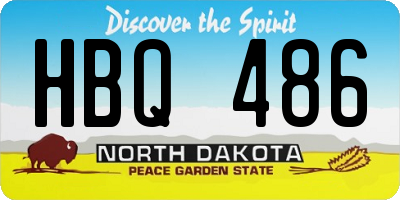 ND license plate HBQ486