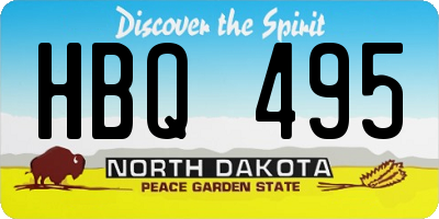 ND license plate HBQ495