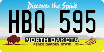 ND license plate HBQ595