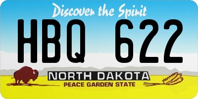 ND license plate HBQ622