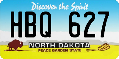 ND license plate HBQ627