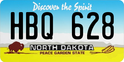 ND license plate HBQ628