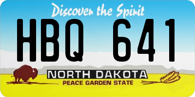 ND license plate HBQ641