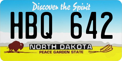ND license plate HBQ642