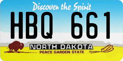 ND license plate HBQ661