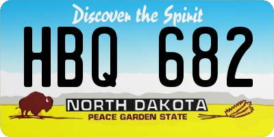 ND license plate HBQ682