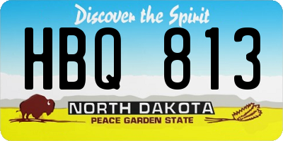 ND license plate HBQ813