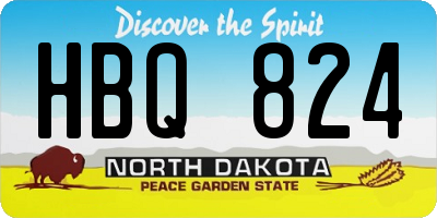 ND license plate HBQ824