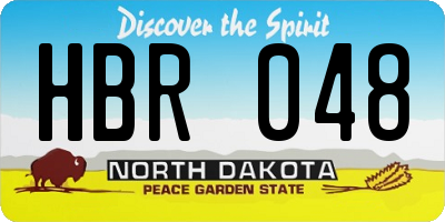 ND license plate HBR048