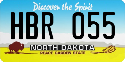 ND license plate HBR055