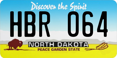 ND license plate HBR064