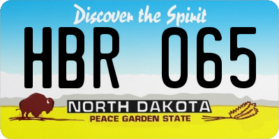 ND license plate HBR065