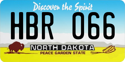 ND license plate HBR066