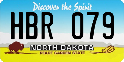 ND license plate HBR079