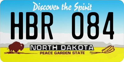 ND license plate HBR084