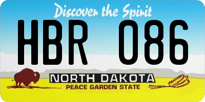 ND license plate HBR086