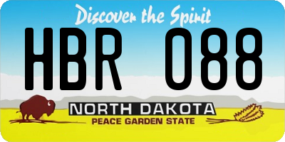 ND license plate HBR088