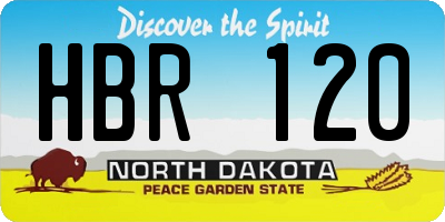 ND license plate HBR120