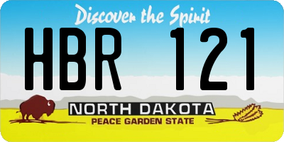 ND license plate HBR121