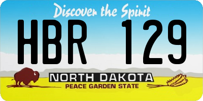 ND license plate HBR129