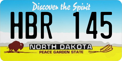 ND license plate HBR145