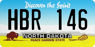 ND license plate HBR146