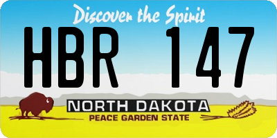 ND license plate HBR147