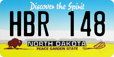 ND license plate HBR148