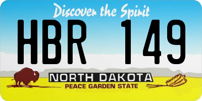 ND license plate HBR149