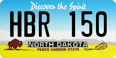 ND license plate HBR150