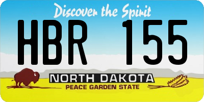 ND license plate HBR155