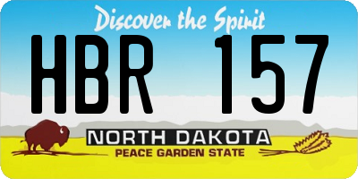 ND license plate HBR157