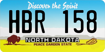 ND license plate HBR158