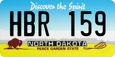 ND license plate HBR159