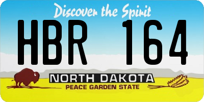 ND license plate HBR164