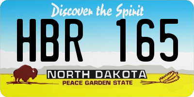 ND license plate HBR165