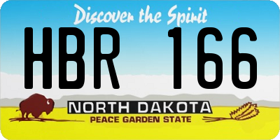 ND license plate HBR166