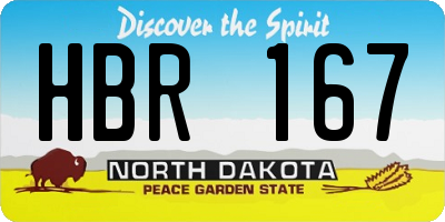 ND license plate HBR167