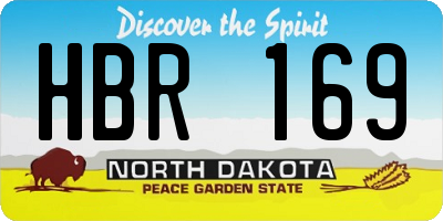 ND license plate HBR169