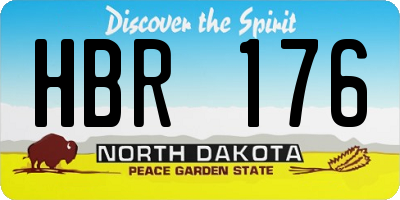 ND license plate HBR176